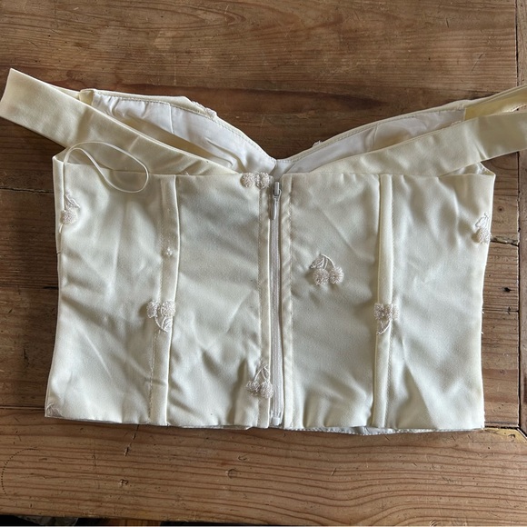 Nasty Gal cherry embroidered crop top - Picture 5 of 16